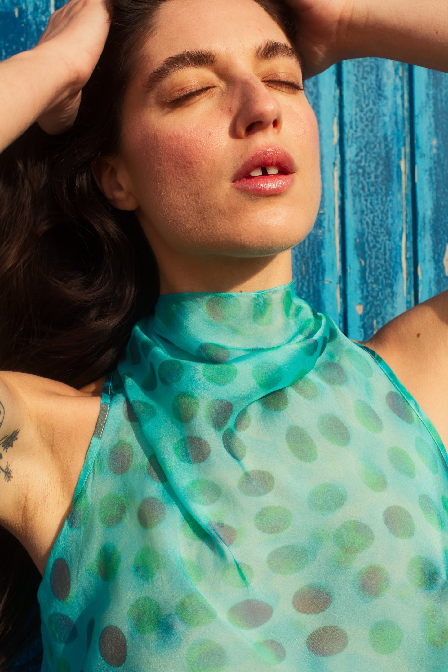 Romantica dress in Acqua Salata