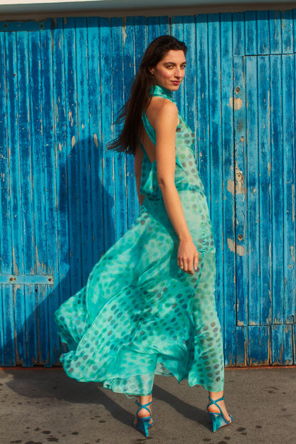 Romantica dress in Acqua Salata
