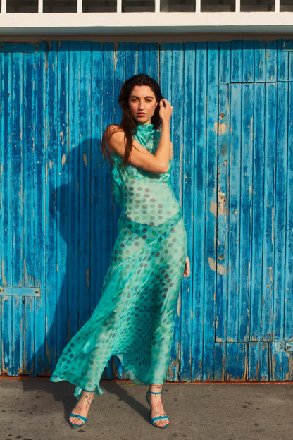 Romantica dress in Acqua Salata