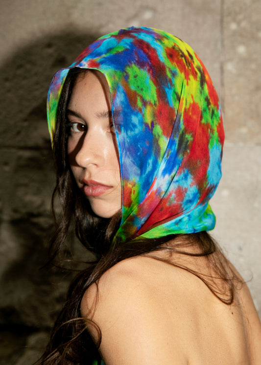 Person wearing Angelica top in Daydream against a neutral background